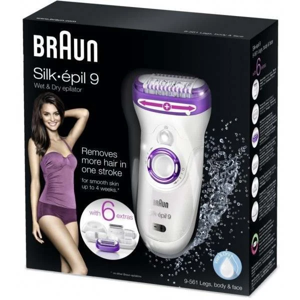 Braun 9-561 Silk-épil 9 Legs, Body And Face Wet & Dry Epilator 3 Braun 9-561 Silk-épil 9 Legs, Body And Face Wet & Dry Epilator - Image 3