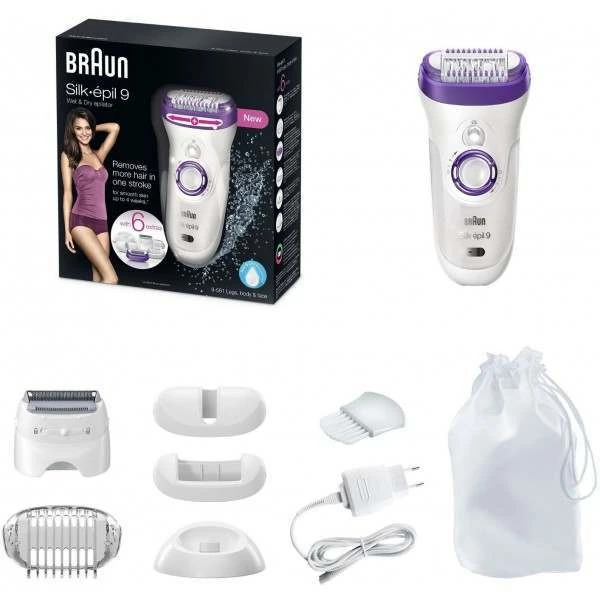 Braun 9-561 Silk-épil 9 Legs, Body And Face Wet & Dry Epilator 6 Braun 9-561 Silk-épil 9 Legs, Body And Face Wet & Dry Epilator - Image 6