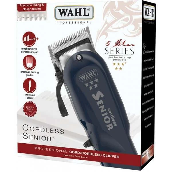 Wahl 8504-830 5 Star Senior Cordless Hair Clipper 2 Wahl 8504-830 5 Star Senior Cordless Hair Clipper - Image 2