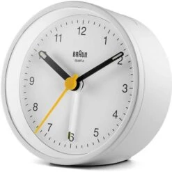 Braun BC12W Classic Anaolgue Round White Alarm Clock -Care Product Store 18707