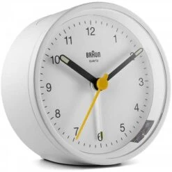 Braun BC12W Classic Anaolgue Round White Alarm Clock -Care Product Store 18708