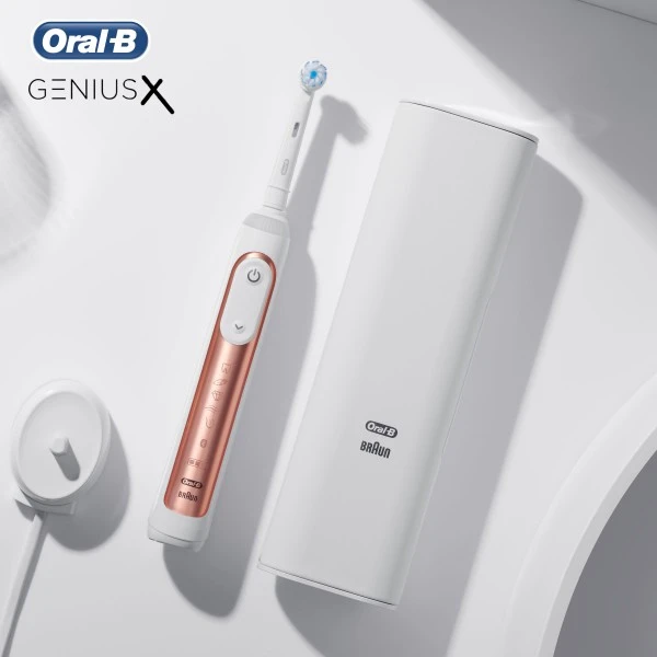 Oral B Oral-B D706.513 Genius X Rose Gold Electric Toothbrush 2 Oral B Oral-B D706.513 Genius X Rose Gold Electric Toothbrush - Image 2