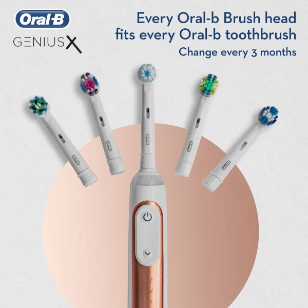 Oral B Oral-B D706.513 Genius X Rose Gold Electric Toothbrush 5 Oral B Oral-B D706.513 Genius X Rose Gold Electric Toothbrush - Image 5