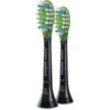 Philips HX9062/33 W3 Premium White 2 Pack Black Toothbrush Heads