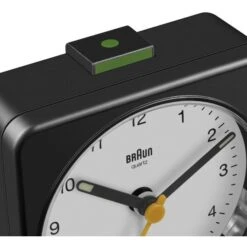 Braun BC03BW Classic Analogue Black & White Alarm Clock -Care Product Store 21246