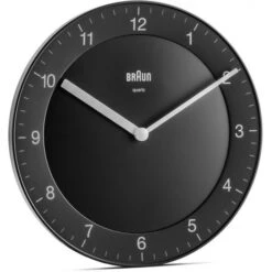Braun BC06B Classic Analogue Black Wall Clock