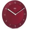 Braun BC06R Classic Analogue Red Wall Clock