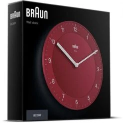Braun BC06R Classic Analogue Red Wall Clock -Care Product Store 21255