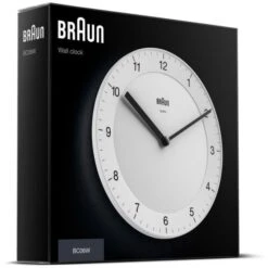 Braun BC06W Classic Analogue White Wall Clock -Care Product Store 21258