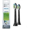 Philips HX6062/13 Sonicare W2 Optimal White 2 Pack Black Toothbrush Heads