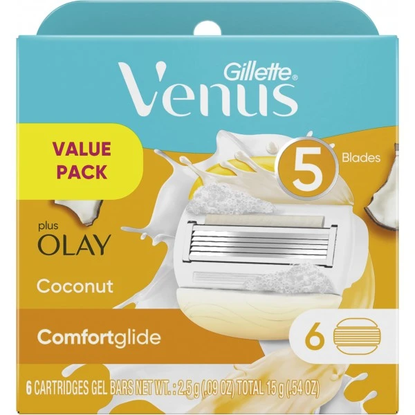 Gillette® Gillette 80705820 Venus & Olay ComfortGlide Coconut 6 Pack Razor Blades 1 Gillette® Gillette 80705820 Venus & Olay ComfortGlide Coconut 6 Pack Razor Blades