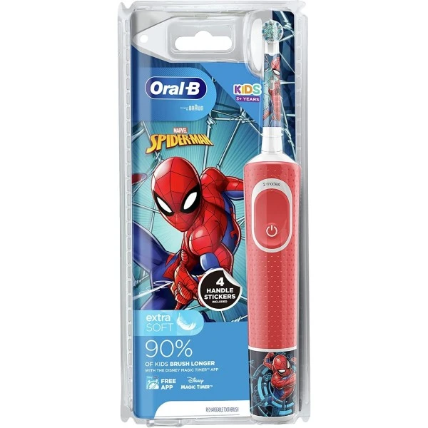 Oral B Oral-B 80352598 Vitality Kids Spider-Man Electric Toothbrush 2 Oral B Oral-B 80352598 Vitality Kids Spider-Man Electric Toothbrush - Image 2