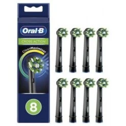 Oral B Oral-B EB50-8 CrossAction 8 Pack Black Toothbrush Heads