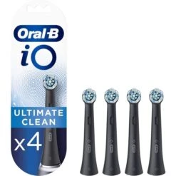 Oral B Oral-B 80338943 IO Ultimate Clean Black Pack Of 4 Toothbrush Heads
