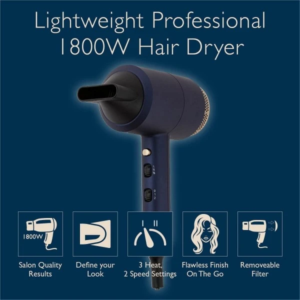 Carmen C81065BC Twilight Lightweight DC Professional Hair Dryer 2 Carmen C81065BC Twilight Lightweight DC Professional Hair Dryer - Image 2