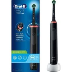 Oral B Oral-B D505.513.3 Pro 3 Black Cross Action Electric Toothbrush