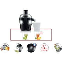 Philips HR1832/01 Viva Collection Black Juicer -Care Product Store 9163